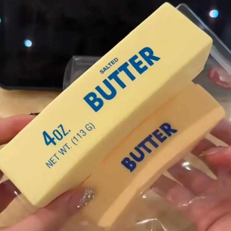 Antistress Butter Stick - Stress and Anxiety Relief Fidget Toy, Slow Rising Squishy Squeeze Elastic Cheese Stick