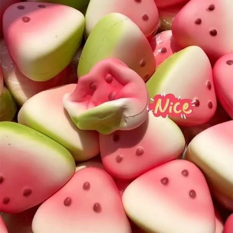 Cute Watermelon Squishy Fidget Toy Slow Rebound Decompression Toy Anti-Stress Slow Rising Fruit Soft Stress Relief Squeeze Toy