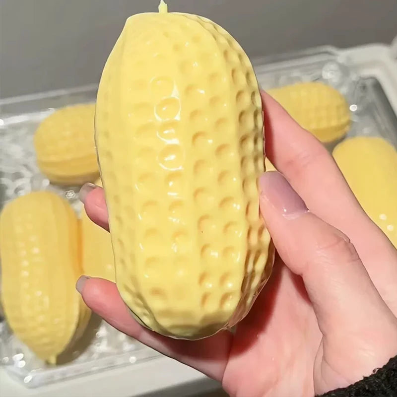 Squishy Peanut Stress Ball Squeeze Toy No Rebound Buttery-Soft Feel Fidget Toy ASMR Sensory anti Stress Toys for Adults