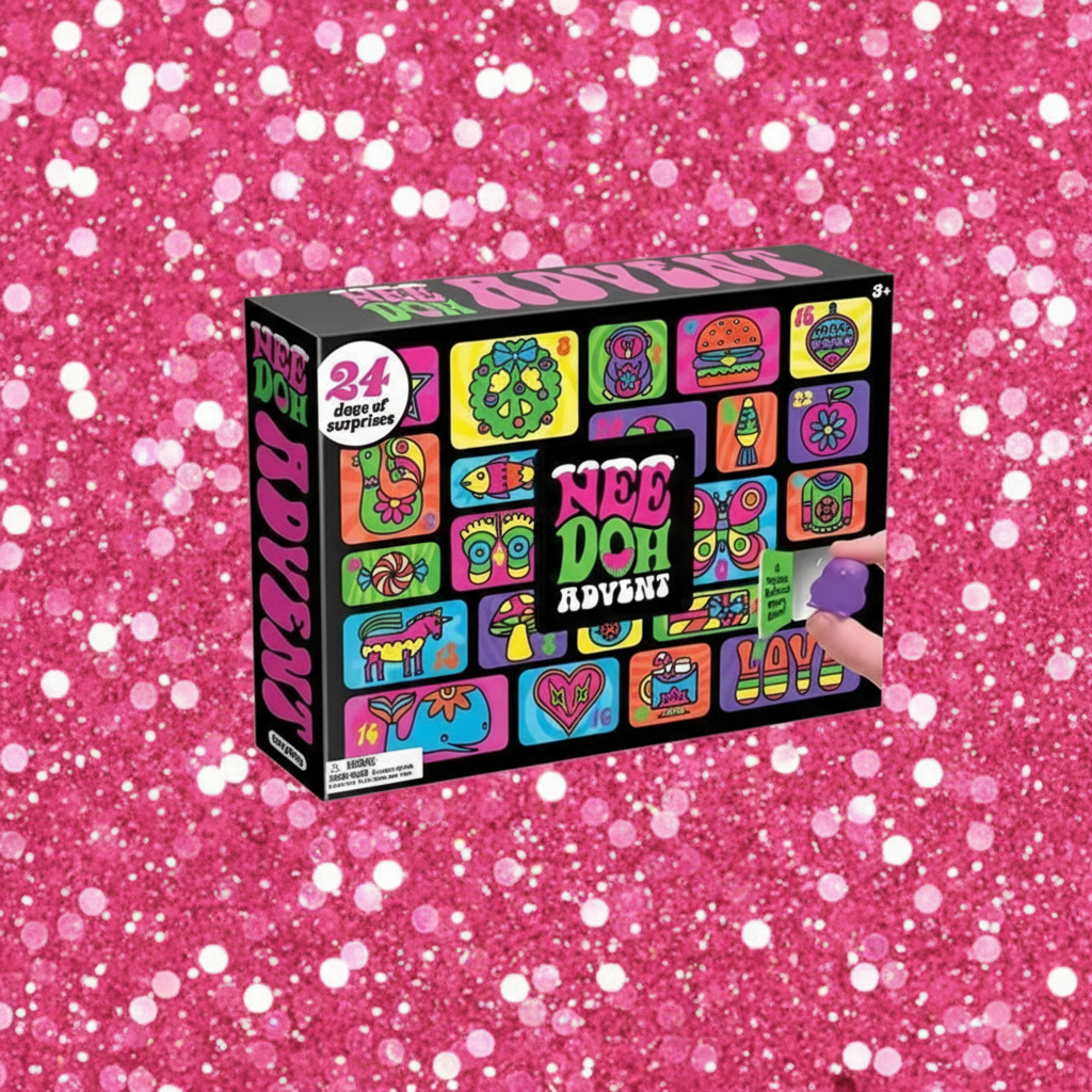 Needoh Adventskalender auf Glitzer-Pink